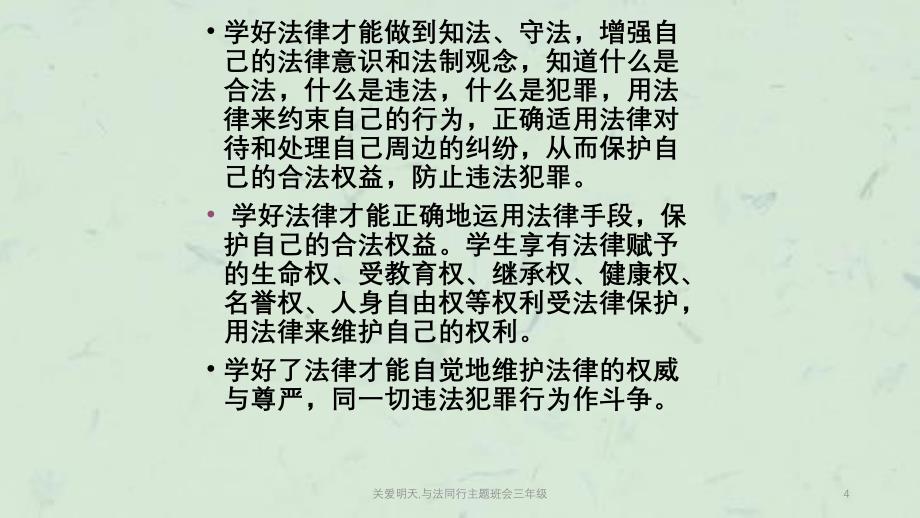 关爱明天与法同行主题班会三年级课件_第4页