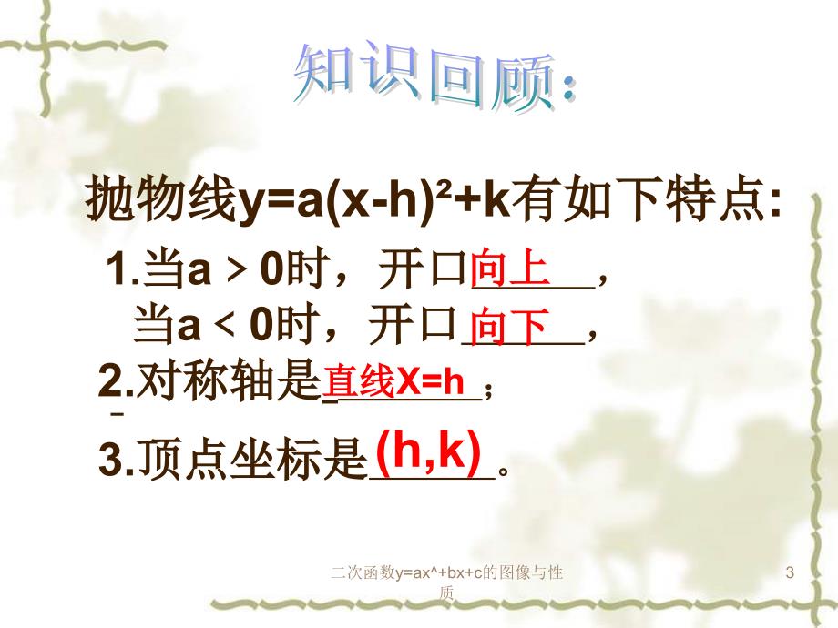 二次函数y=ax^+bx+c的图像与性质课件_第3页