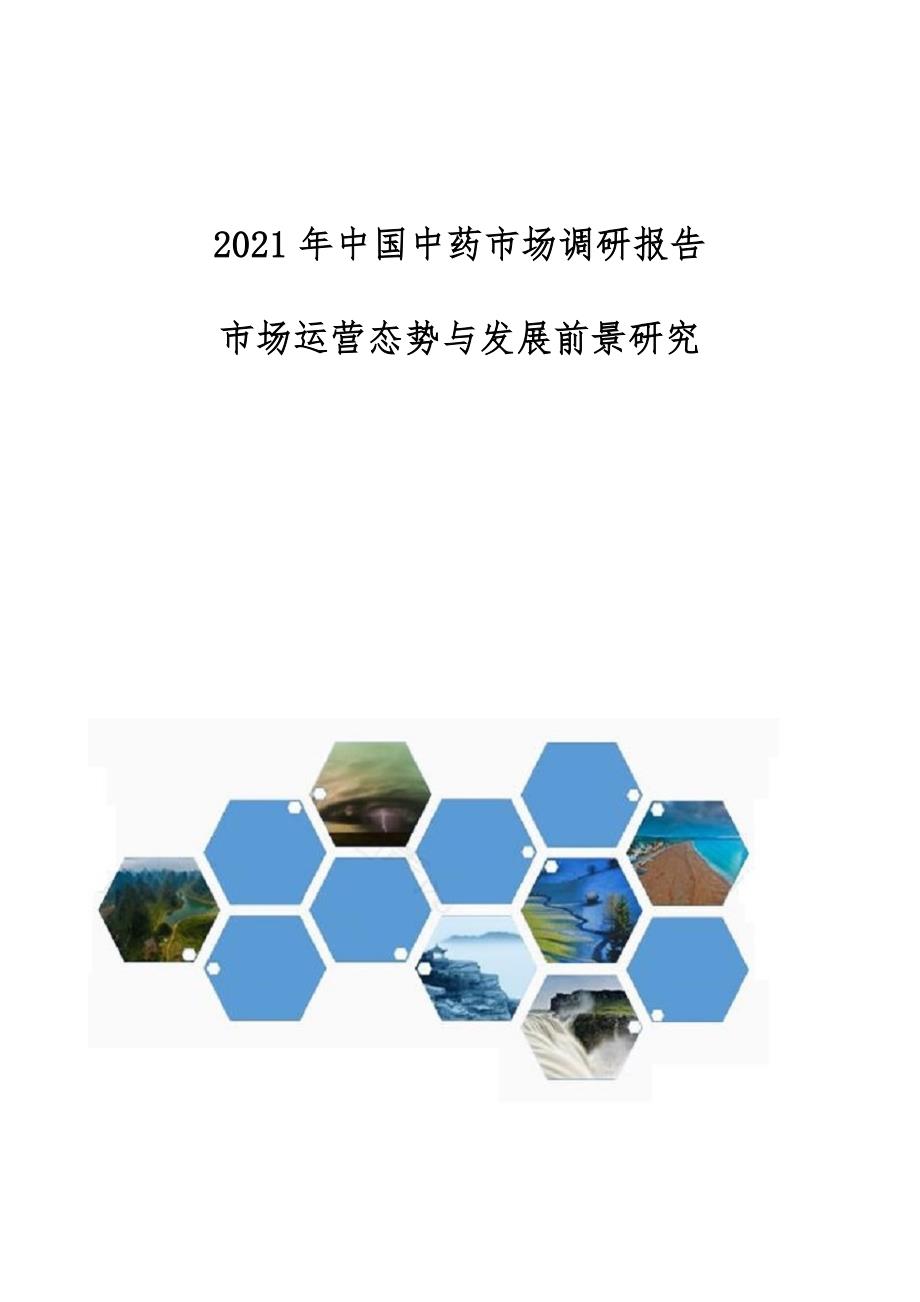中国中药市场调研报告-市场运营态势与发展前景研究_第1页