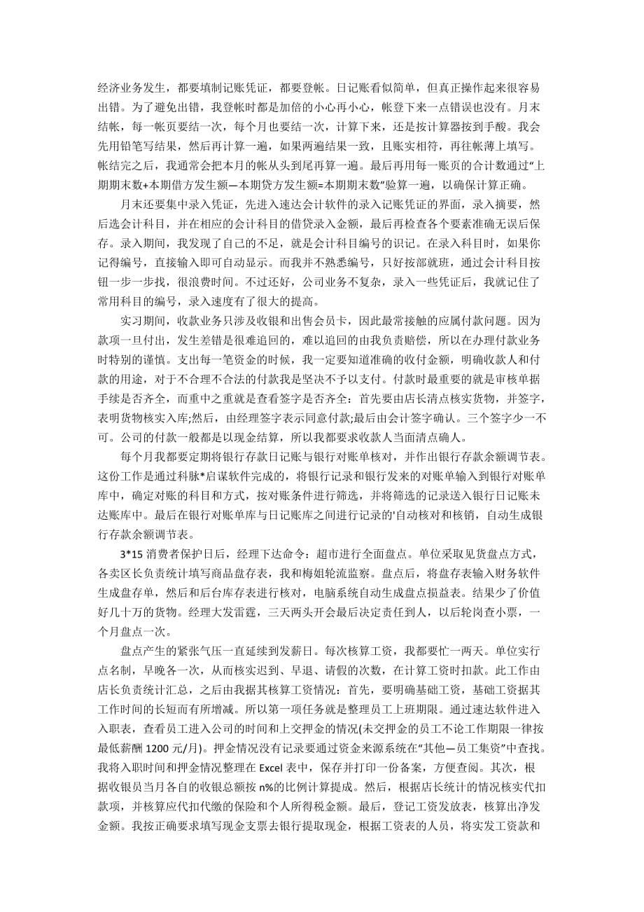 出纳实习总结范文六篇_第5页