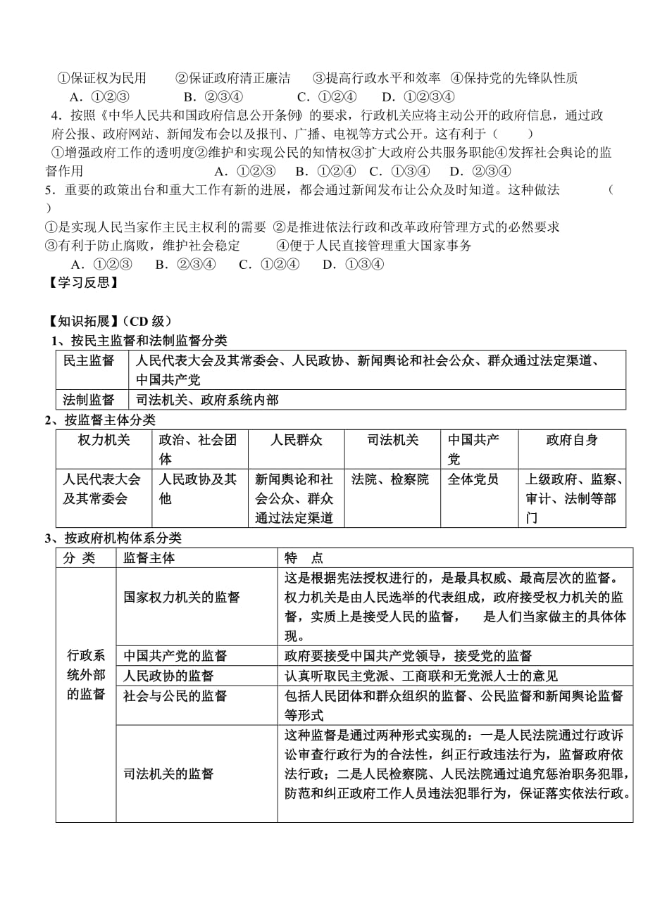 第四课第二框 权力的行使需要监督_第4页