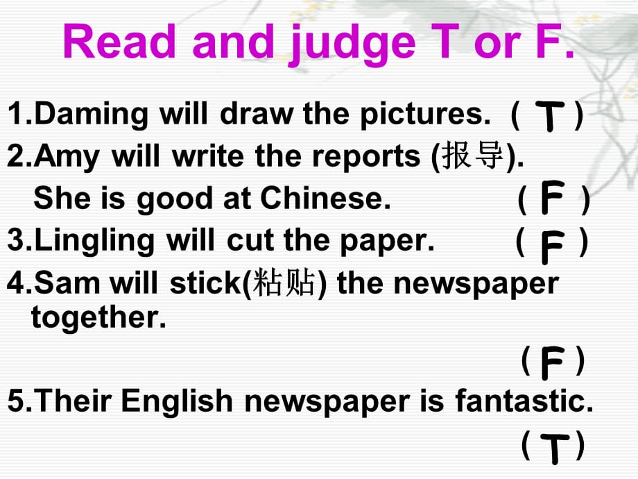 外研版一起小学英语四下《Module 6Unit 1 I’ll draw the pictures.》PPT课件 (2)[精选]_第3页