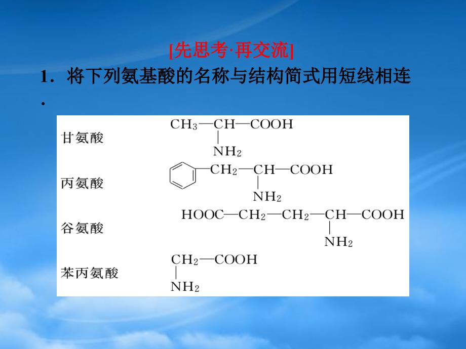 黑龙江省孙吴县第一中学高考化学 4.3.蛋白质和核酸复习课件（通用）_第3页