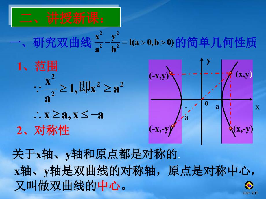 高二数学选修2 双曲线的简单几何性质（通用）_第4页