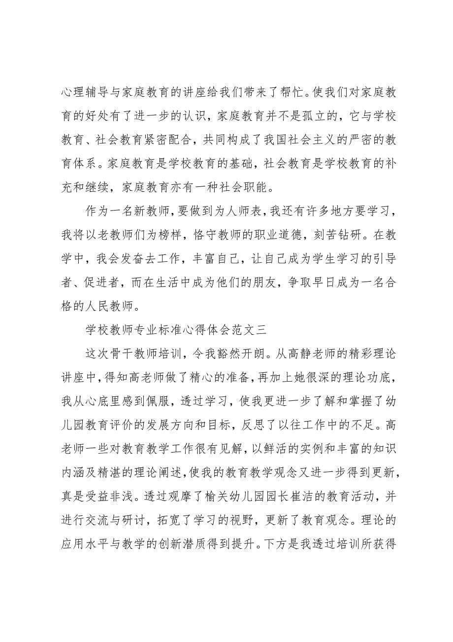 学校教师专业标准心得体会_第5页