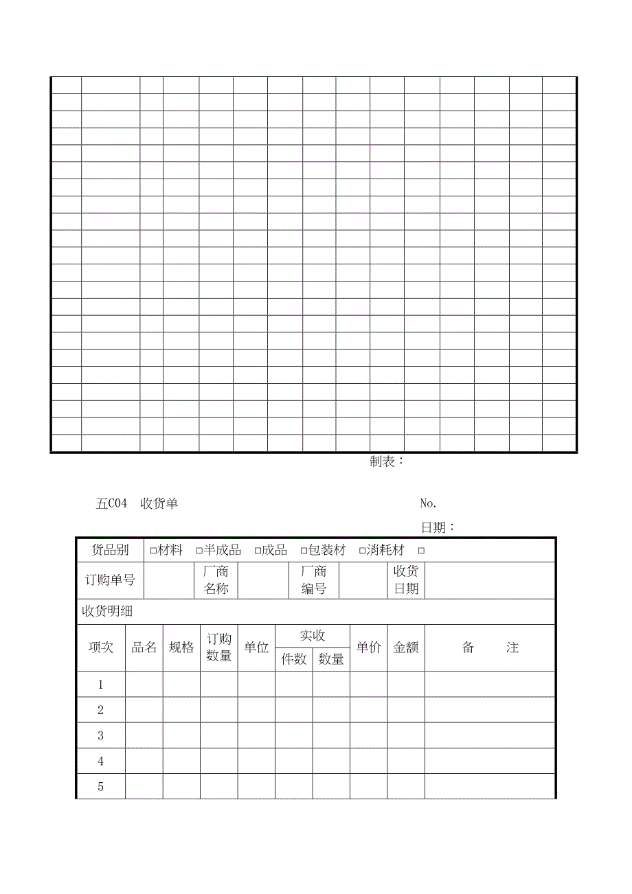 物料管理C纵表格格式_第3页