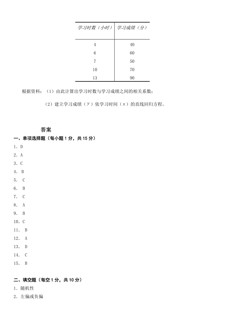 电大社会工作与管理(本)专业社会统计学试题资料汇总_第4页