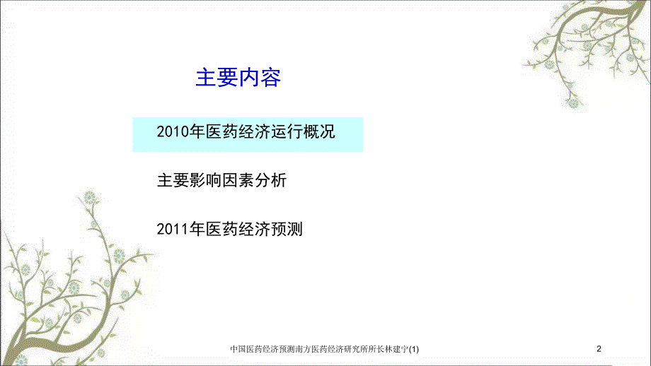 中国医药经济预测南方医药经济研究所所长林建宁(1)课件_第2页