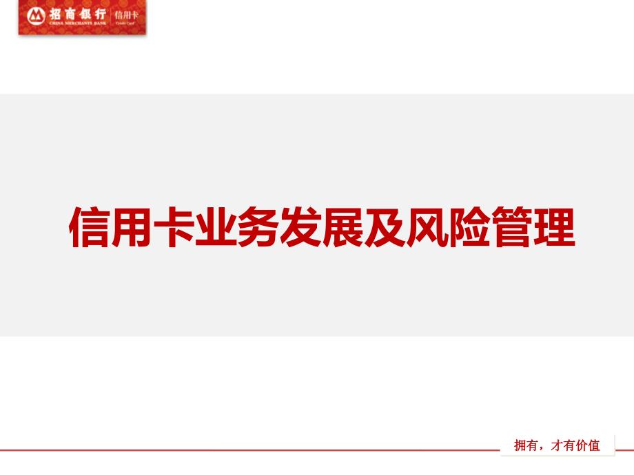 [精选]商业银行信用卡业务发展及风险管理课件_第1页