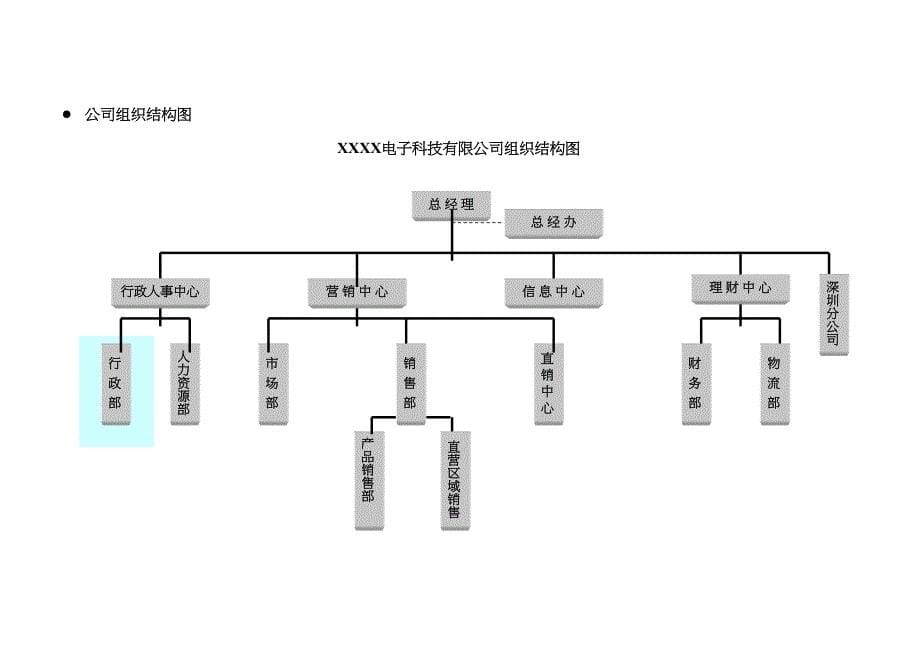 电子科技总经理办公室组织职能说明手册_第5页