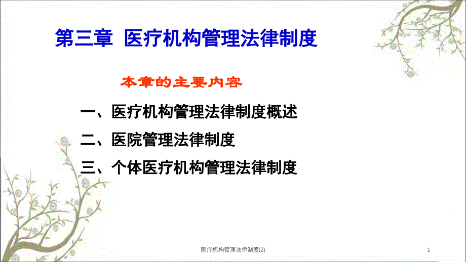 医疗机构管理法律制度(2)课件_第1页