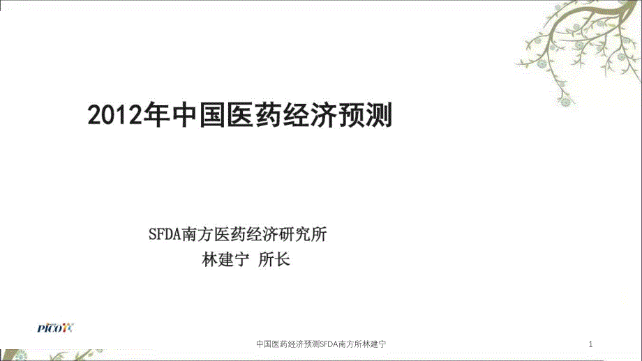 中国医药经济预测SFDA南方所林建宁课件_第1页