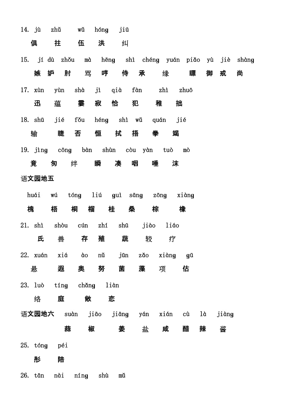 人教版小学三年级语文下册生字表全_第3页