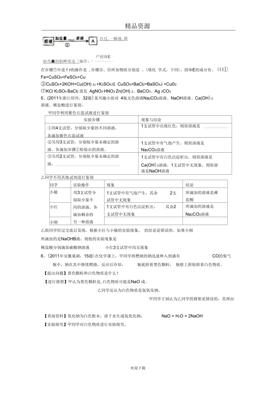 2009-2011中考化学真题按知识点分类考点25盐2_第3页