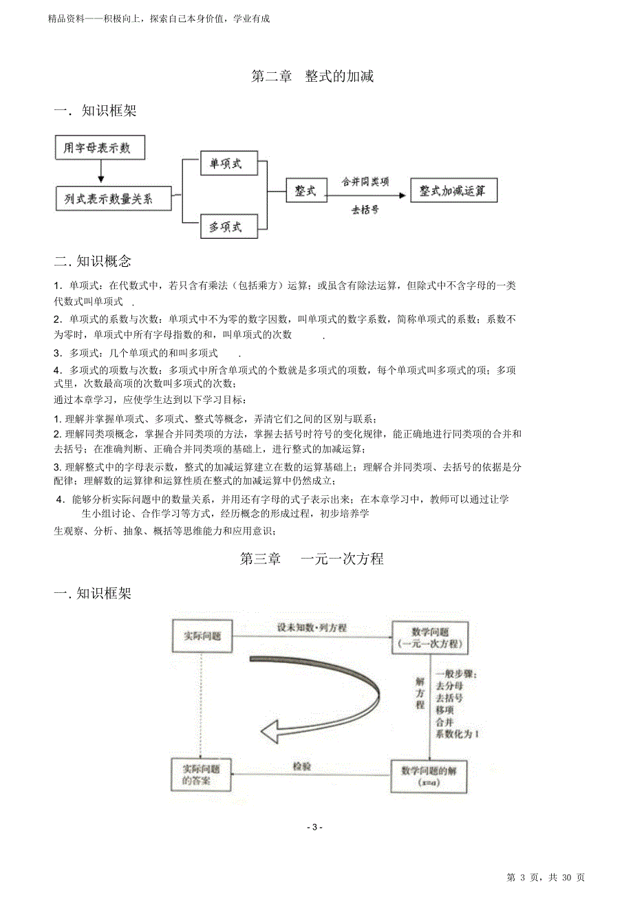 2021年最全初中数学超详细知识点全程归纳总结（打印版）_第3页