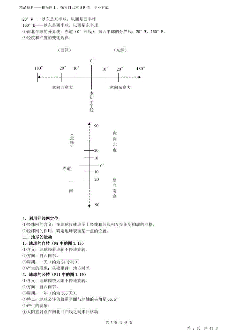 (超详)初中地理超详细知识点归纳总结归纳（打印版）_第2页