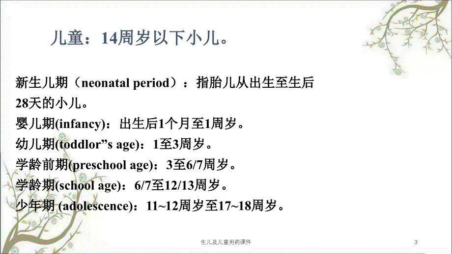 生儿及儿童用药课件_第3页