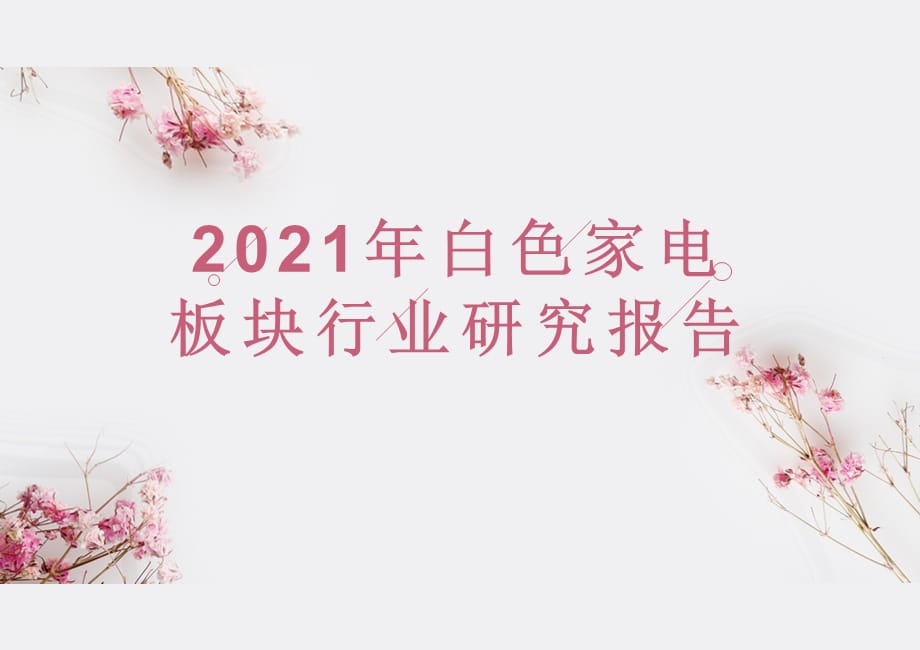 2021年白色家电板块行业研究报告_第1页