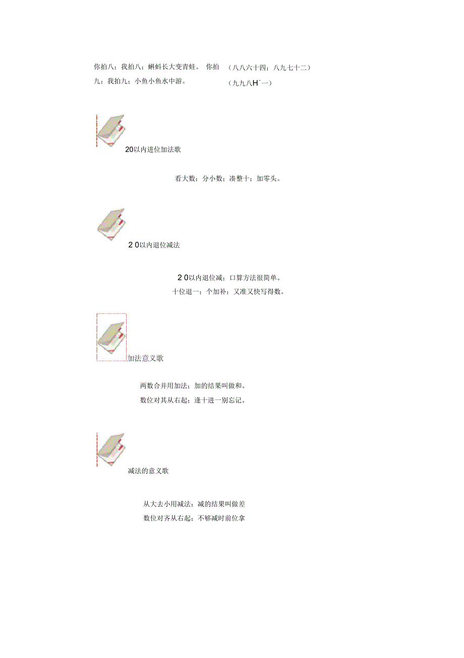 人教版小学数学1-6年级知识点儿歌_第3页