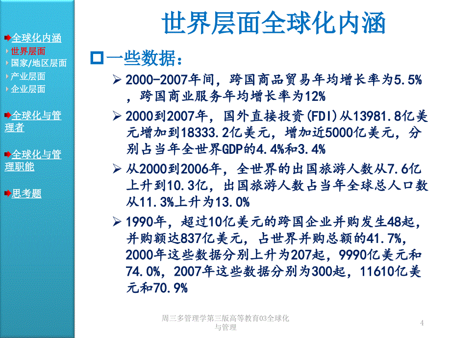 周三多管理学第三版高等教育03全球化与管理课件_第4页