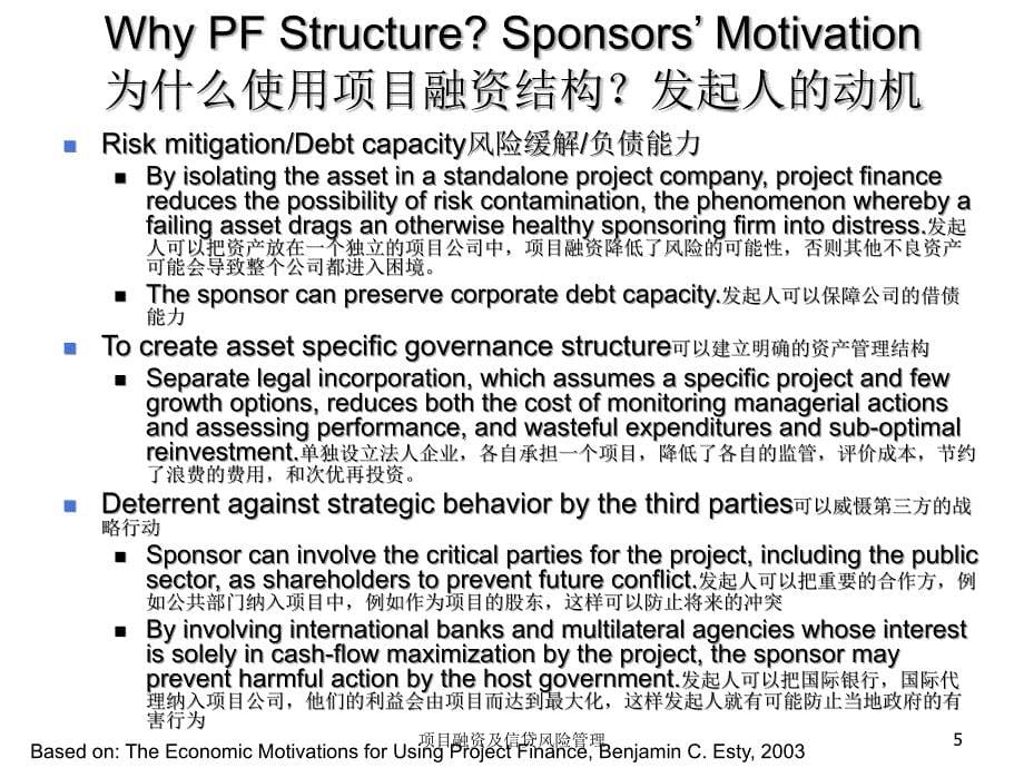 项目融资及信贷风险管理课件_第5页