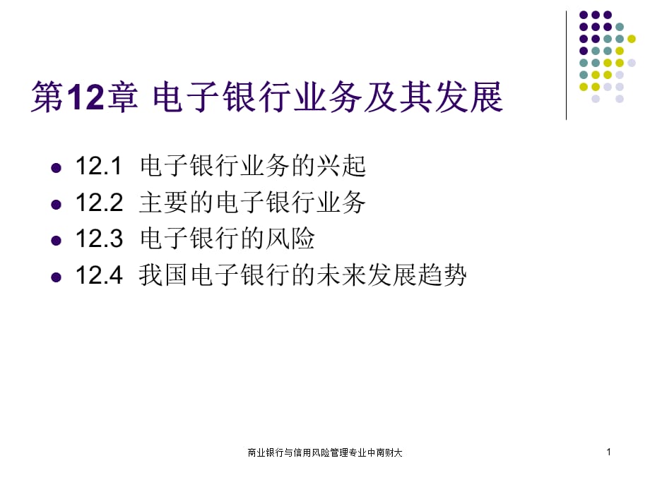 商业银行与信用风险管理专业中南财大课件_第1页