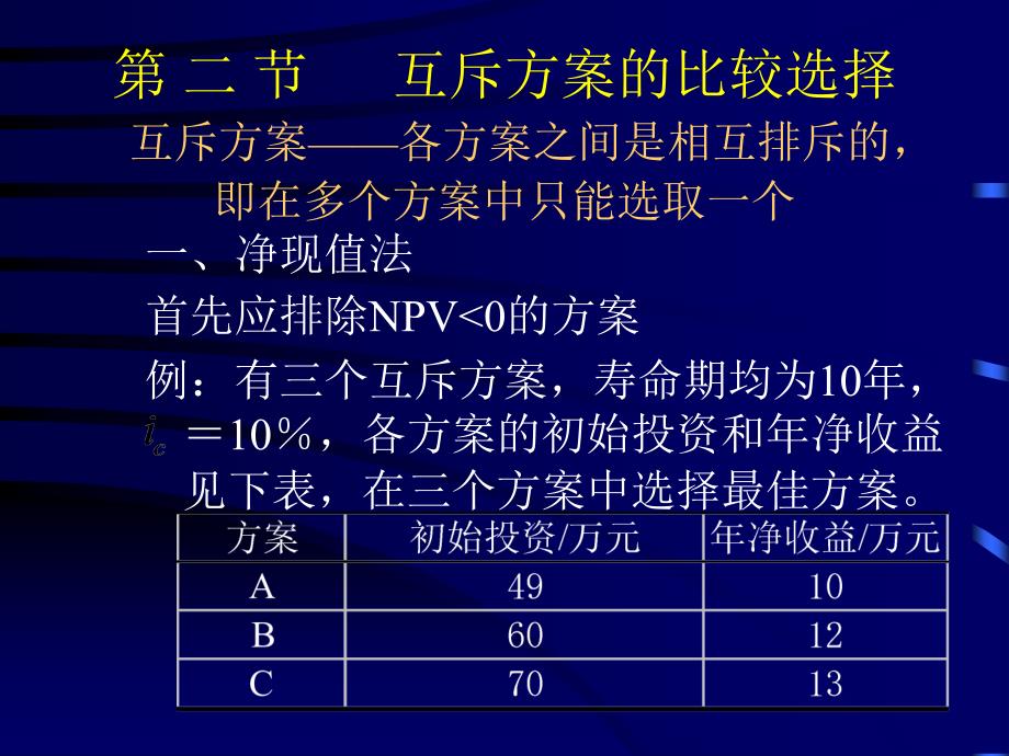 [精选]第四章投资项目多方案的经济比较与选择(可行性研究与_第3页