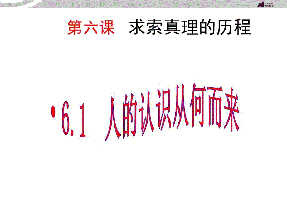 高二政治261人的认识从何而来课件（完整）ppt[精选]_第1页