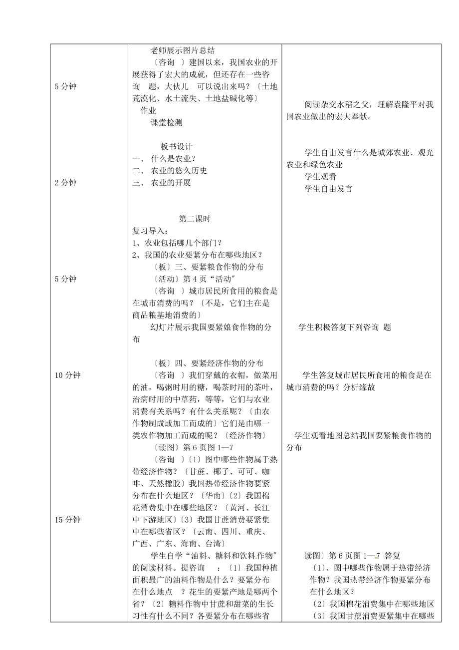 湘教初中地理八上《4第一节 农业》word教案 (9)[精选]_第3页