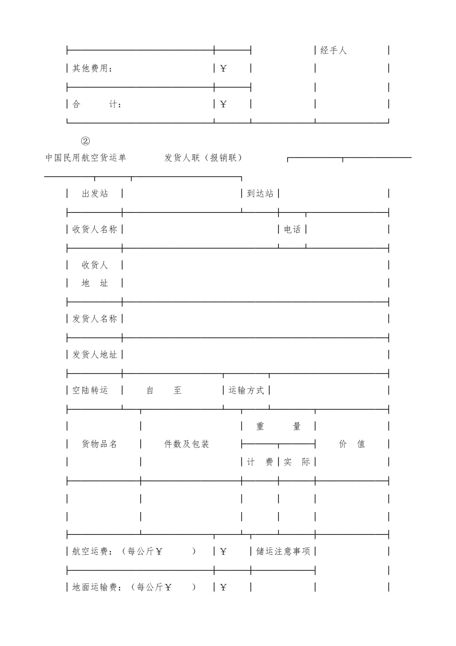 中国民用航空货运单-13_第3页