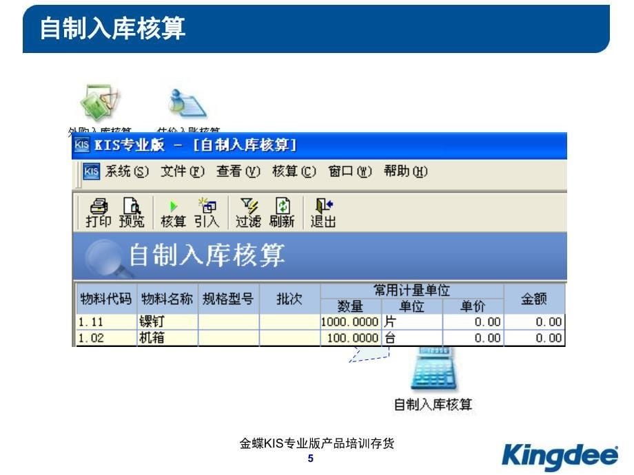 金蝶KIS专业版产品培训存货课件_第5页