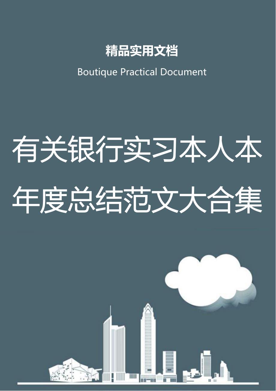 有关银行实习本人本年度总结范文大合集_第1页