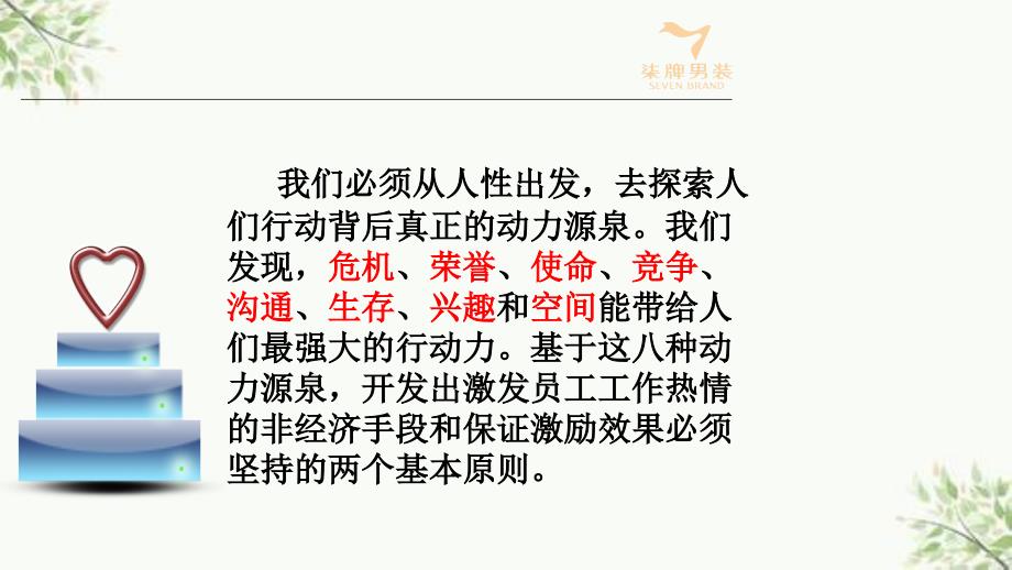 柒牌男装激励员工的非经济手段培训讲义课件_第4页