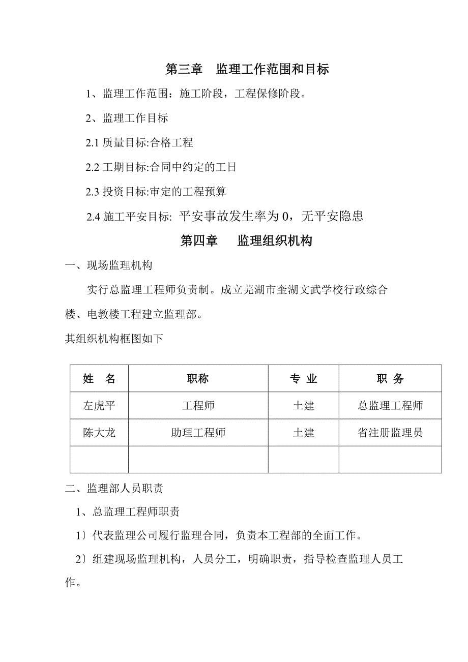 xx学校行政综合楼、电教楼工程监理最新规划_第5页