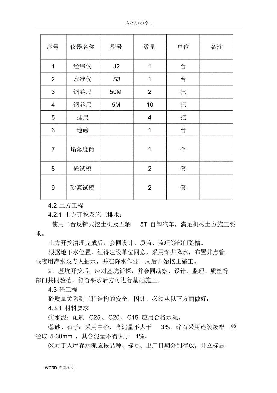 小学新建教学楼施工方案设计_第5页