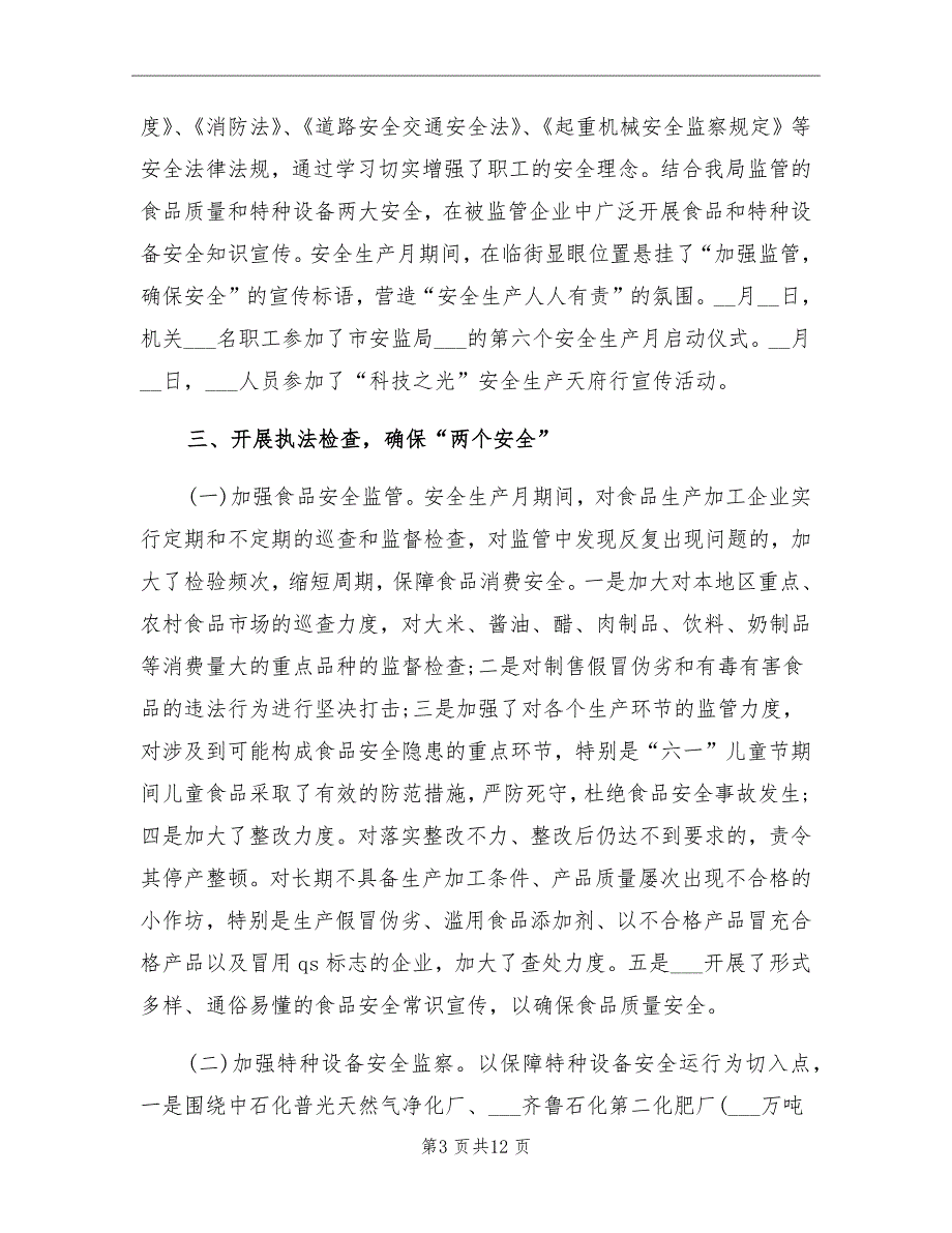 2021年安监局执法大队个人思想工作总结_第3页