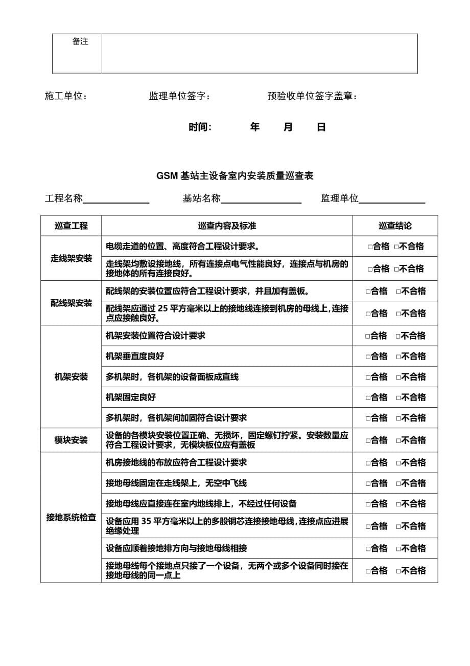 通信建设监理用的预验收表格（PDF版）_第5页