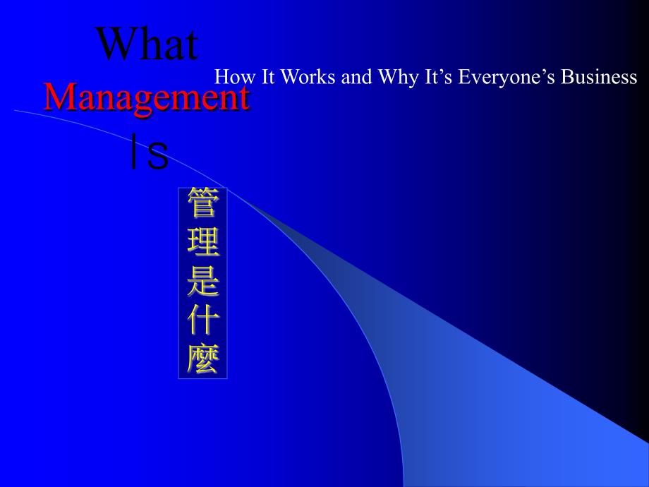 管理是什么PPT课件讲义教材_第1页