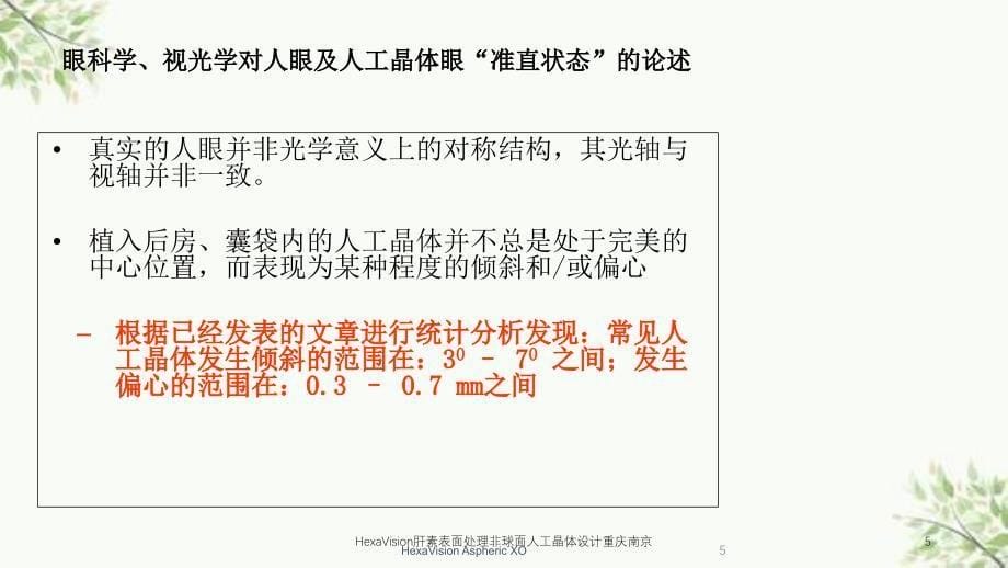 HexaVision肝素表面处理非球面人工晶体设计重庆南京课件_第5页