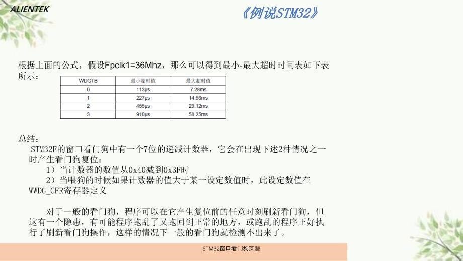 STM32窗口看门狗实验课件_第5页