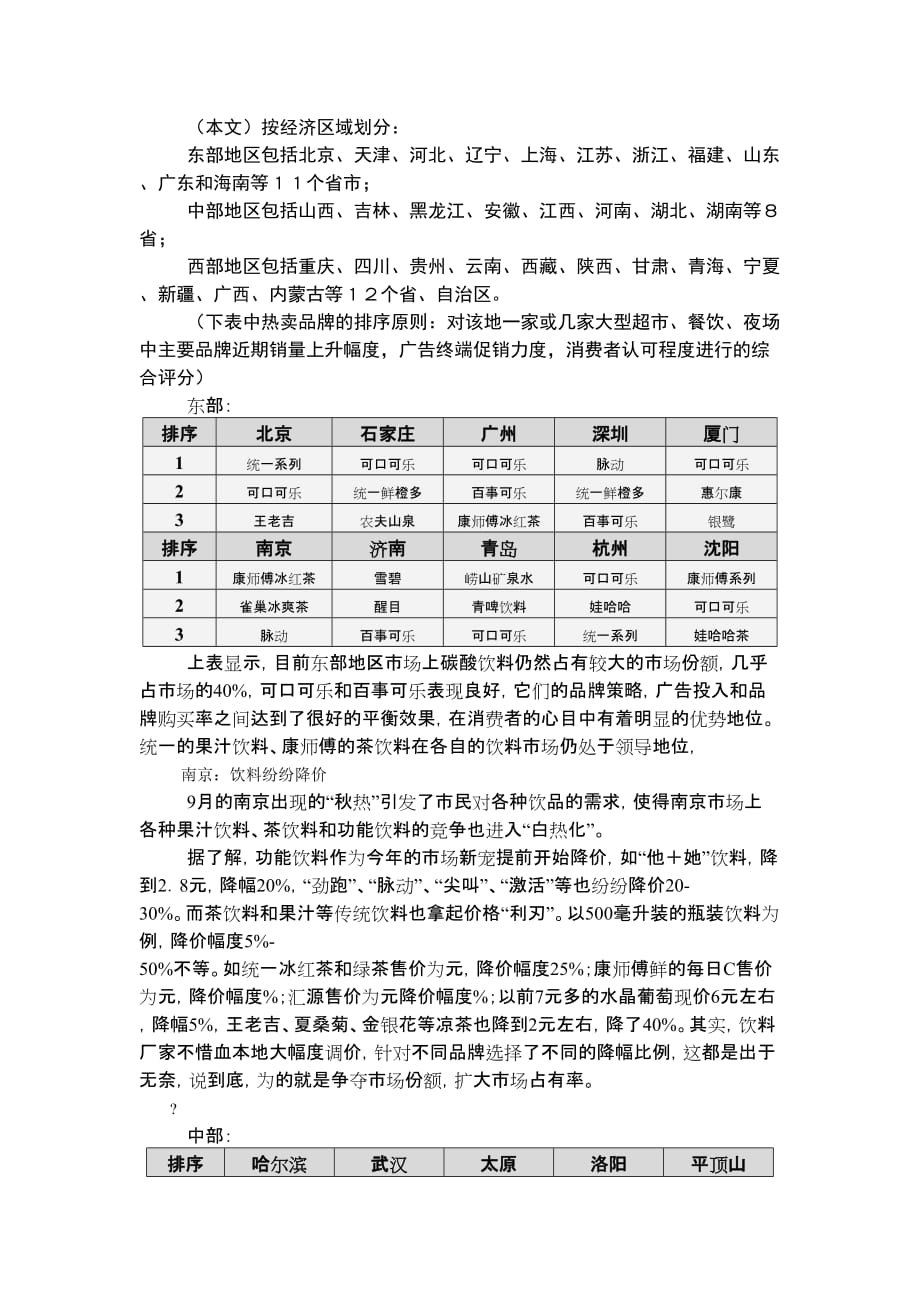 第四部分：中国饮料行业市场分析月度报告（9月）_第4页