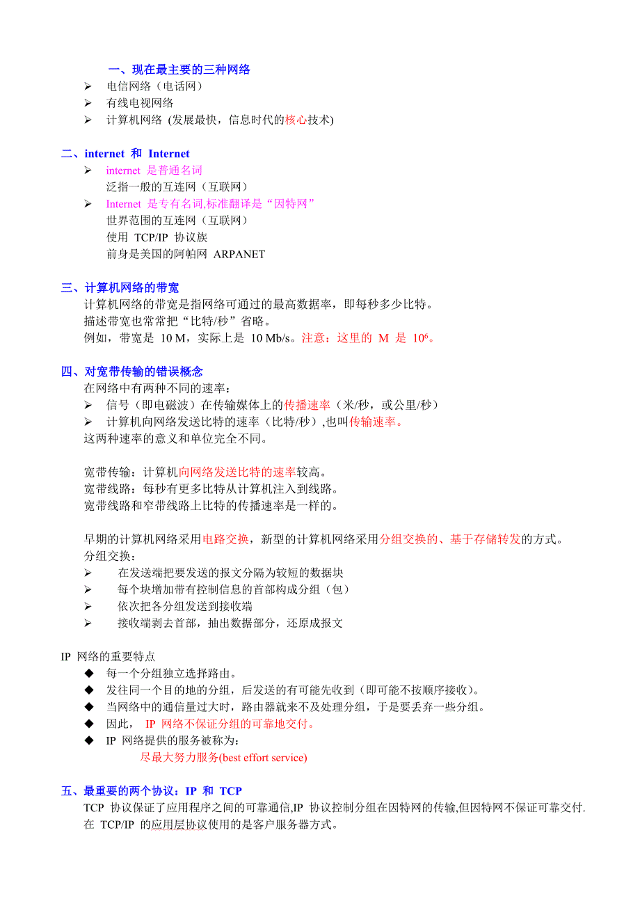 计算机网络重点知识总结精要_第1页