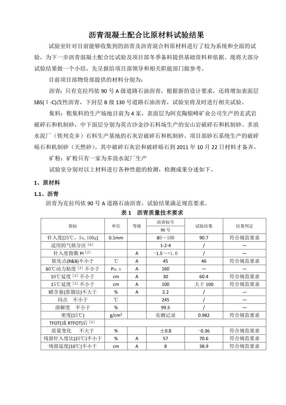 沥青混凝土配合比原材料试验结果10.27(总结)_第1页