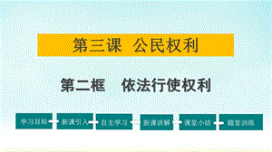 最新部编版八年级下册道德与法治（精品）课件3.公民权利（第二课时依法行使权利）