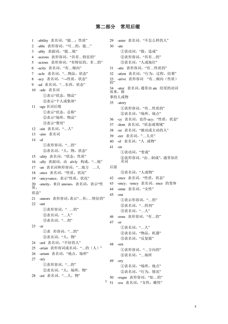 英语常用词根词缀表总汇._第3页