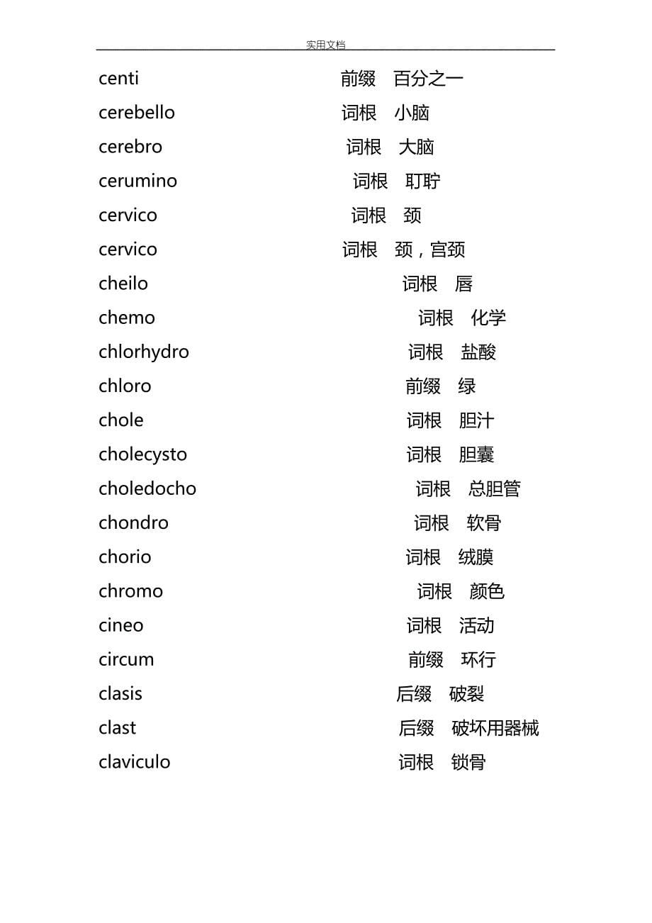 医学英语词根词缀整理完善版._第5页