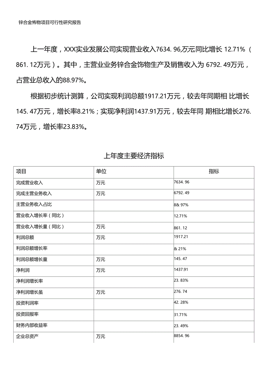 锌合金饰物项目可行性研究报告_第4页