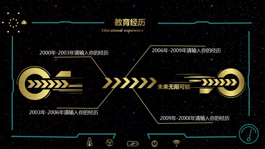 金色炫酷科技感个人简历求职应聘通用PPT模板_第3页