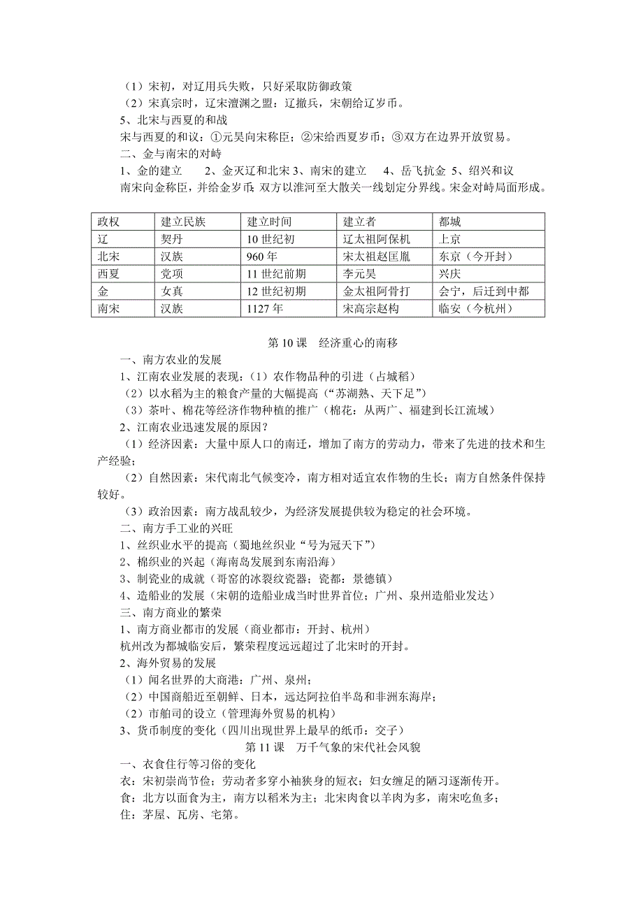 人教版七年级历史下册复习提纲(全套)(I)_第4页