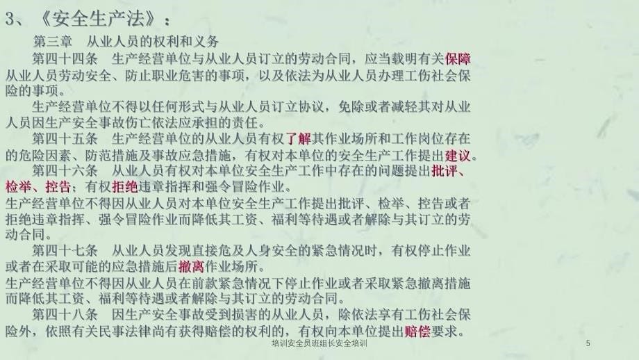 培训安全员班组长安全培训课件_第5页